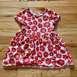 Cat & Jack Red and White A-Line Sundress with Peter Pan Collar